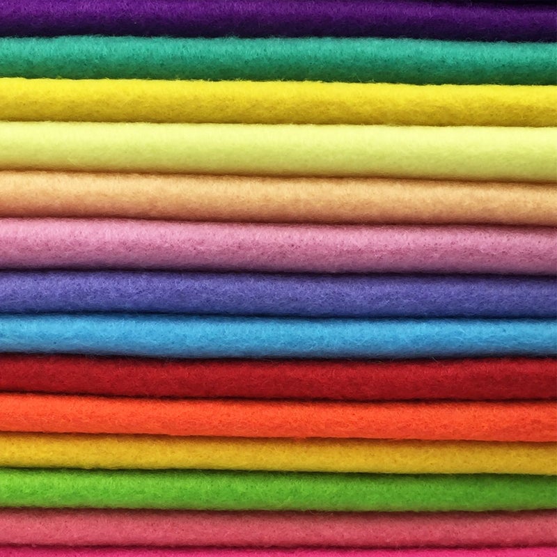 flic-flac 28pcs 12 x 8 inches (30cmx20cm) 1.4mm Thick Soft Felt Fabric Sheet Assorted Color Felt Pack DIY Craft Sewing Squares Nonwoven Patchwork - Image 3